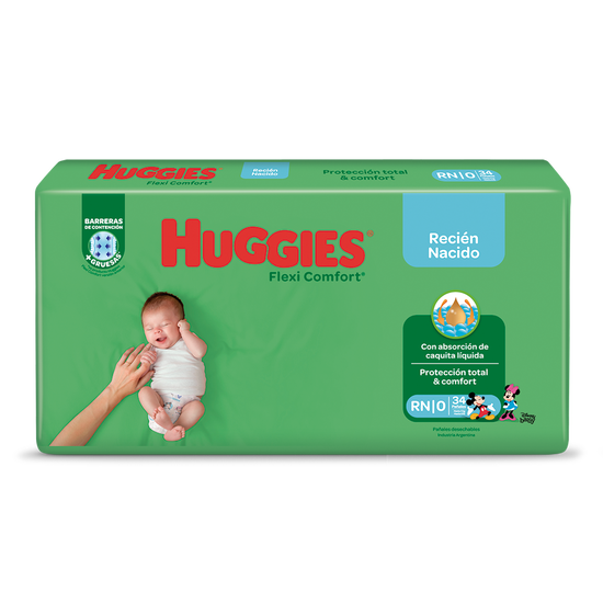 Pañal Huggies Flexi Comfort Megapack RN X 34 Unidades
